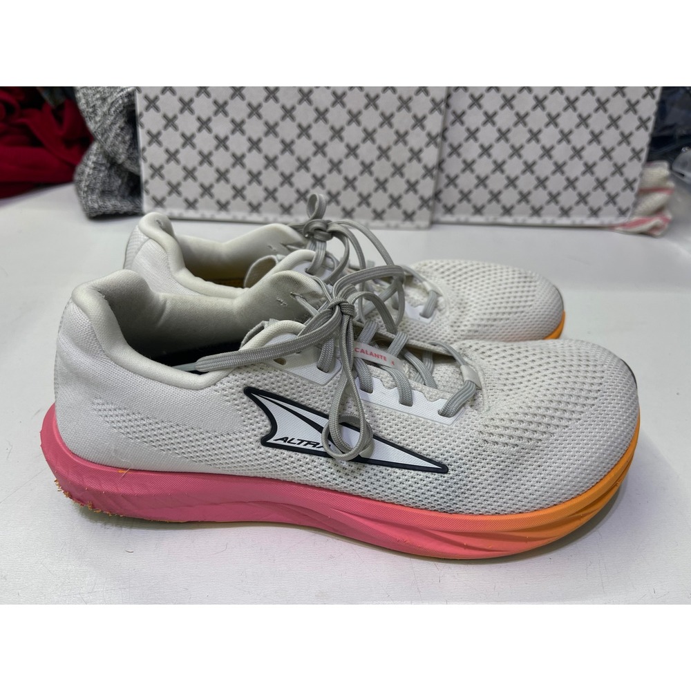Altra Escalante 4 Womens 8 Running Shoes White Pink Orange AL0A85NF108 Currex